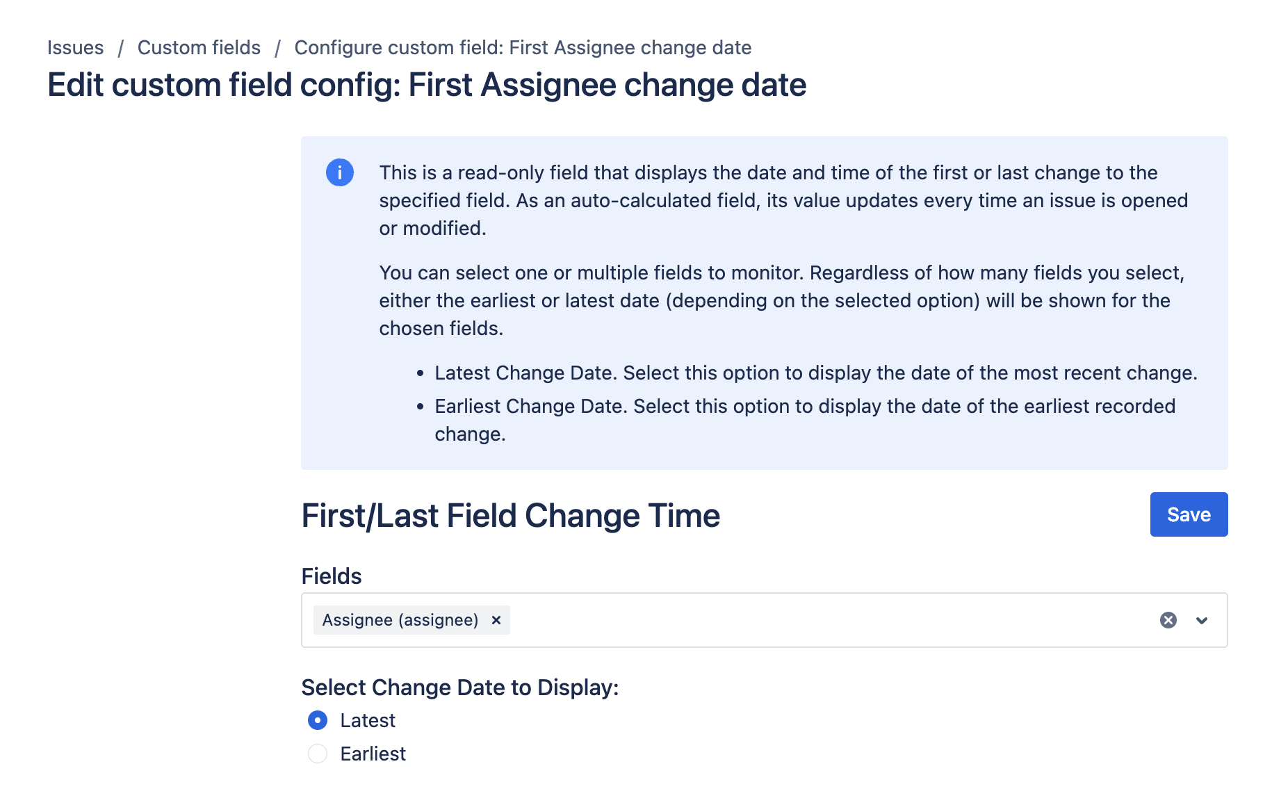 Field Change Configuration